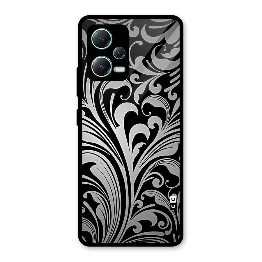 Grey Beauty Pattern Glass Back Case for Redmi Note 12 5G