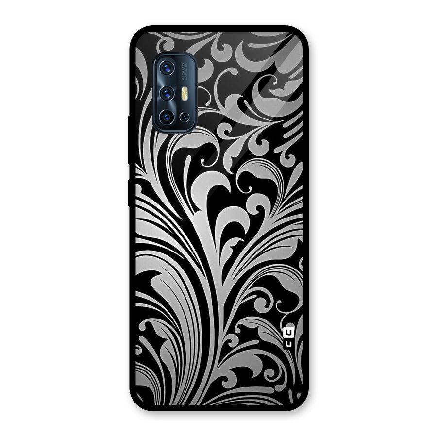 Grey Beauty Pattern Glass Back Case for Vivo V17