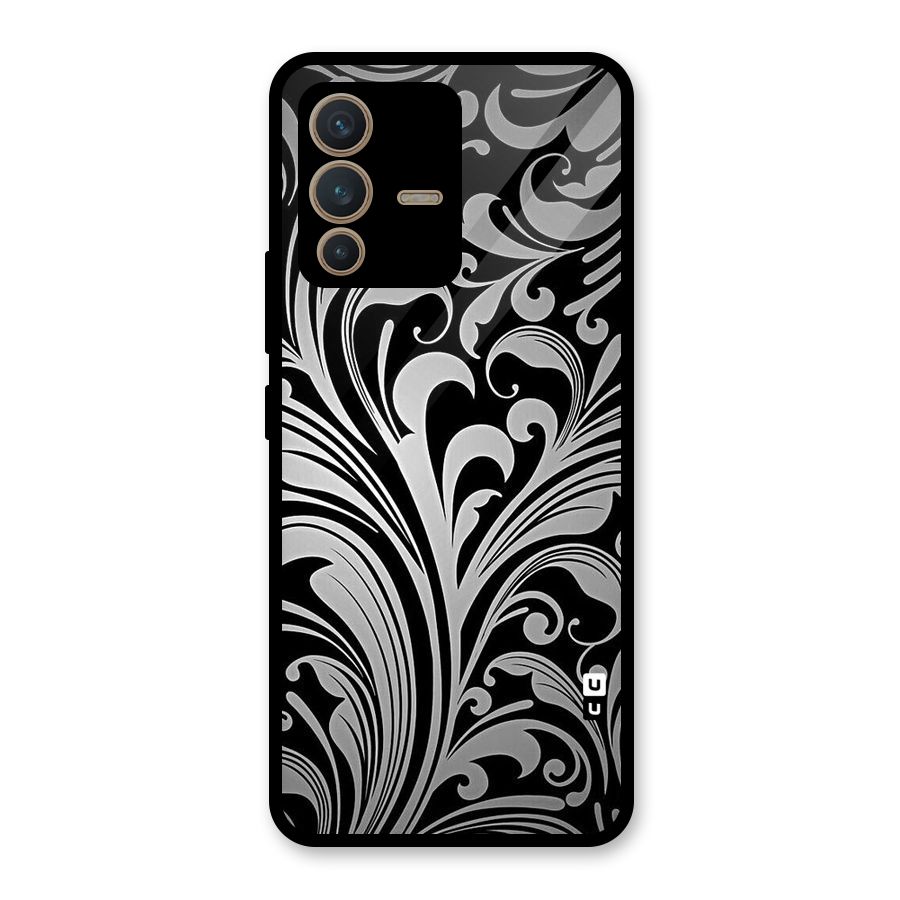 Grey Beauty Pattern Glass Back Case for Vivo V23 5G