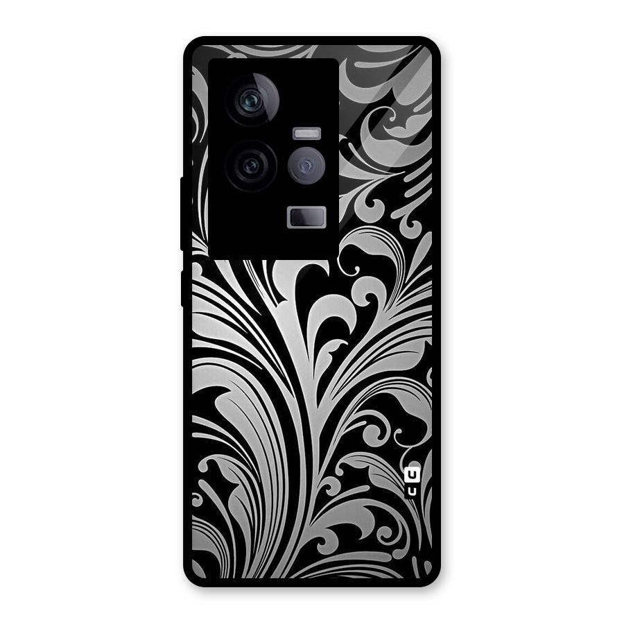 Grey Beauty Pattern Glass Back Case for Vivo iQOO 11 5G
