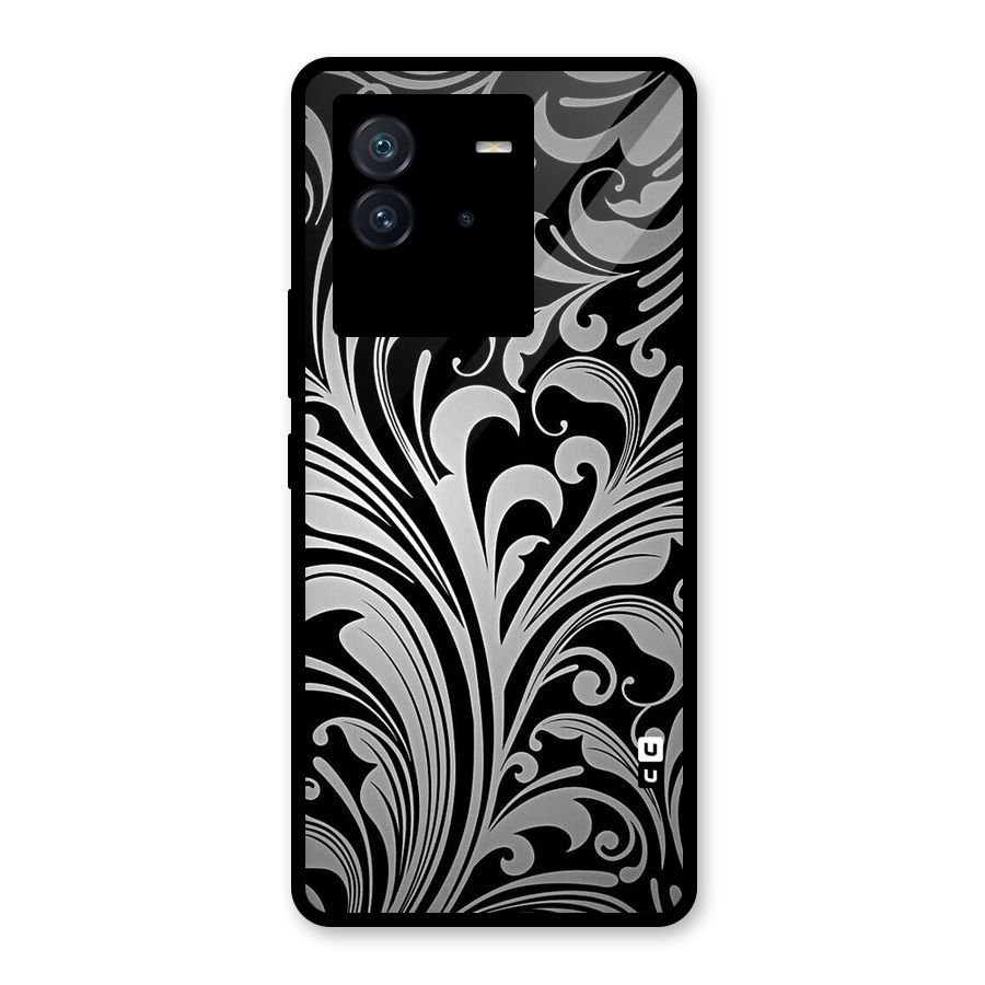 Grey Beauty Pattern Glass Back Case for Vivo iQOO Neo 6 5G