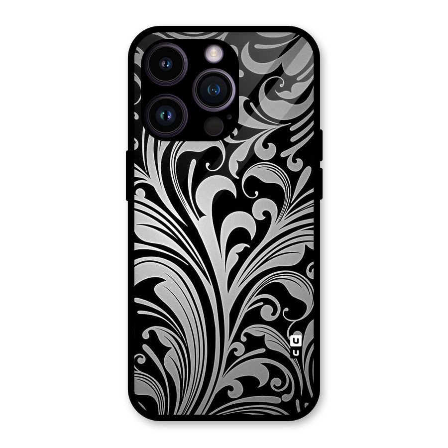 Grey Beauty Pattern Glass Back Case for iPhone 14 Pro