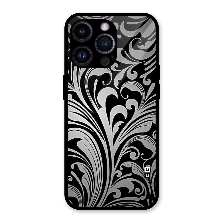 Grey Beauty Pattern Glass Back Case for iPhone 14 Pro Max