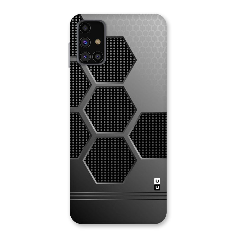 Grey Black Hexa Back Case for Galaxy M31s