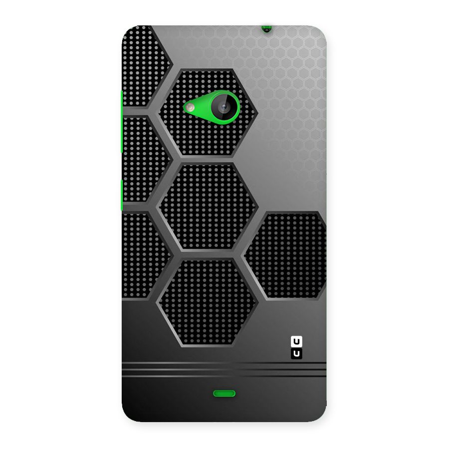 Grey Black Hexa Back Case for Lumia 535