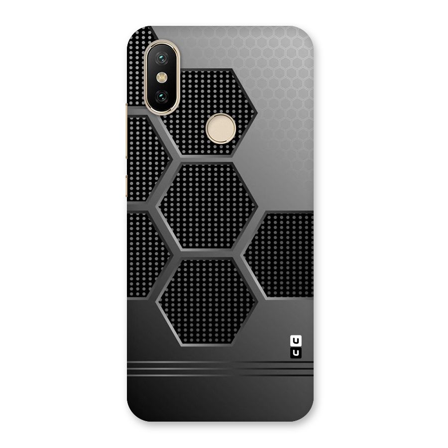 Grey Black Hexa Back Case for Mi A2