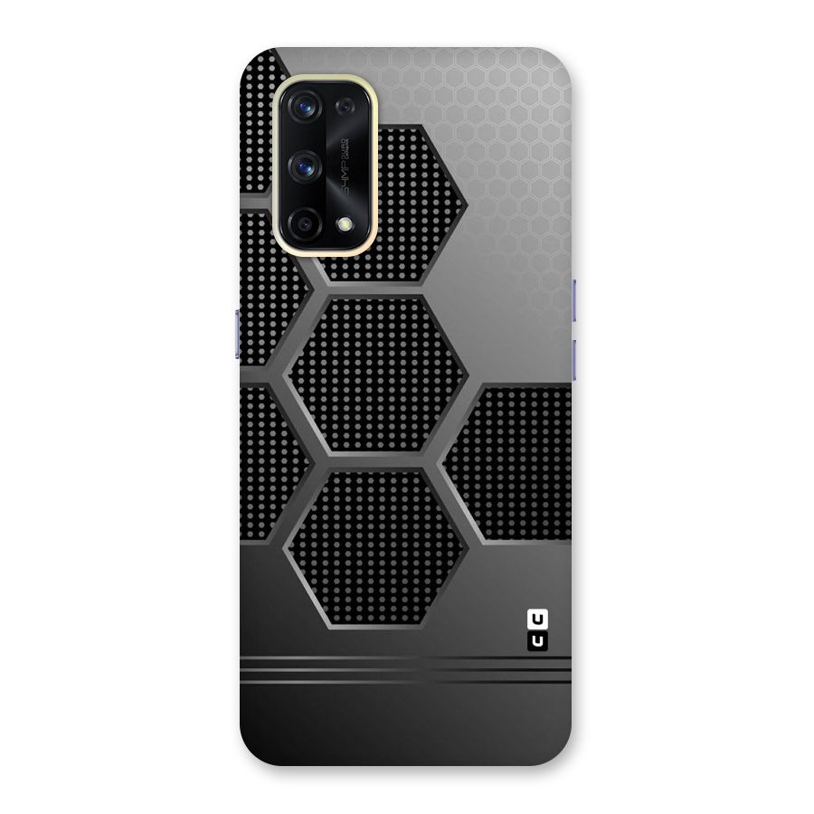 Grey Black Hexa Glass Back Case for Realme X7 Pro