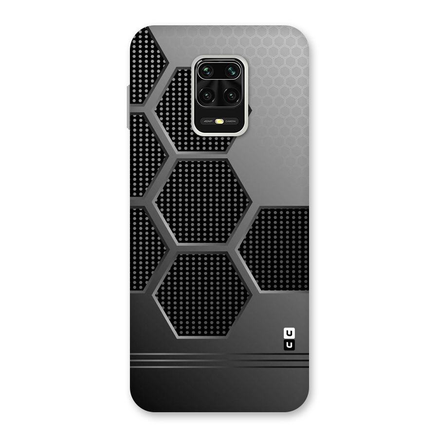 Grey Black Hexa Back Case for Redmi Note 9 Pro