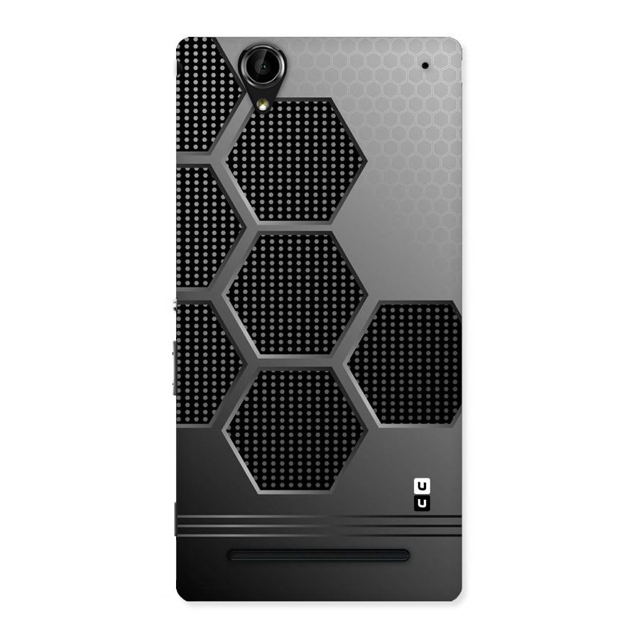 Grey Black Hexa Back Case for Sony Xperia T2