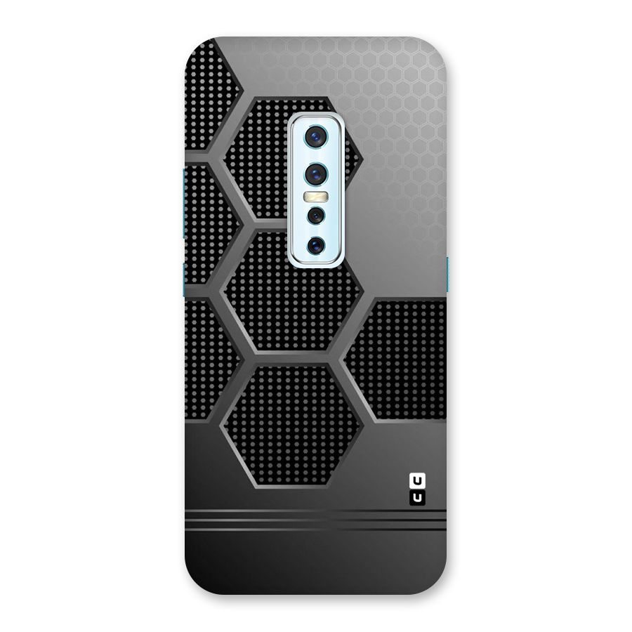 Grey Black Hexa Back Case for Vivo V17 Pro
