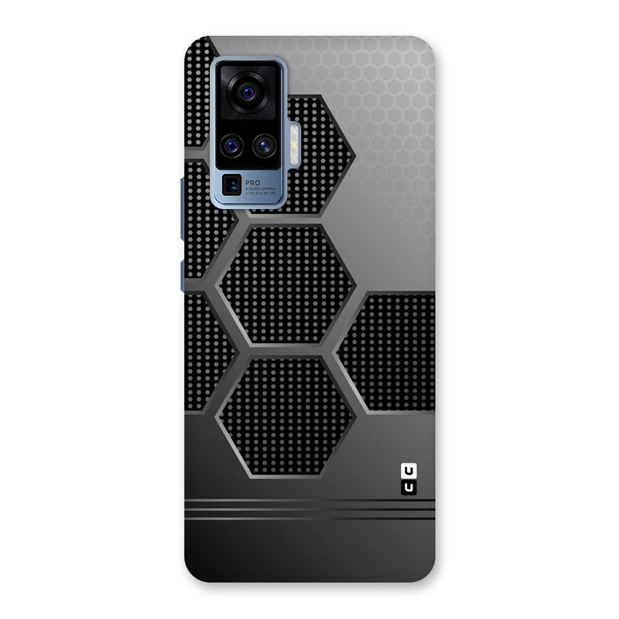 Grey Black Hexa Back Case for Vivo X50 Pro