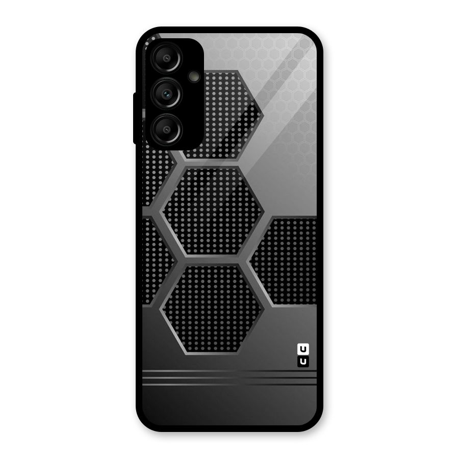 Grey Black Hexa Glass Back Case for Galaxy A14 5G