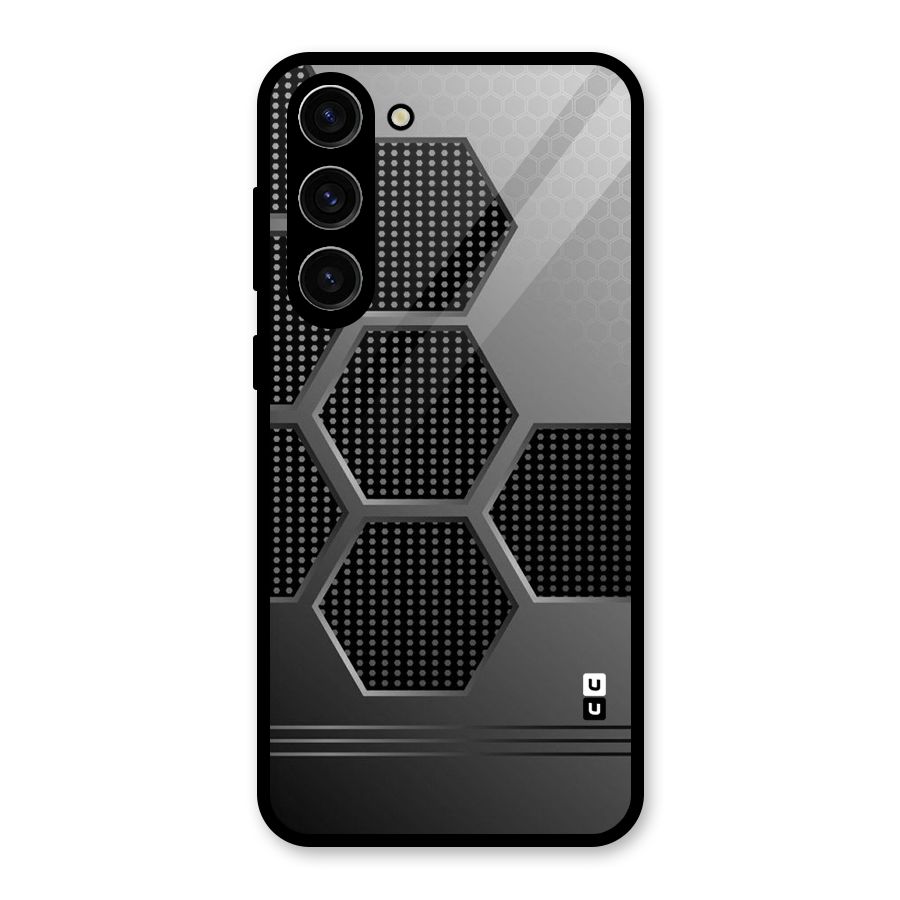 Grey Black Hexa Glass Back Case for Galaxy S23 Plus