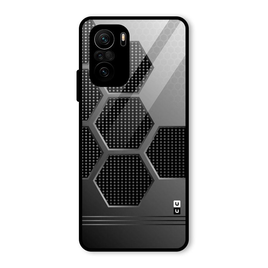 Grey Black Hexa Glass Back Case for Mi 11X Pro