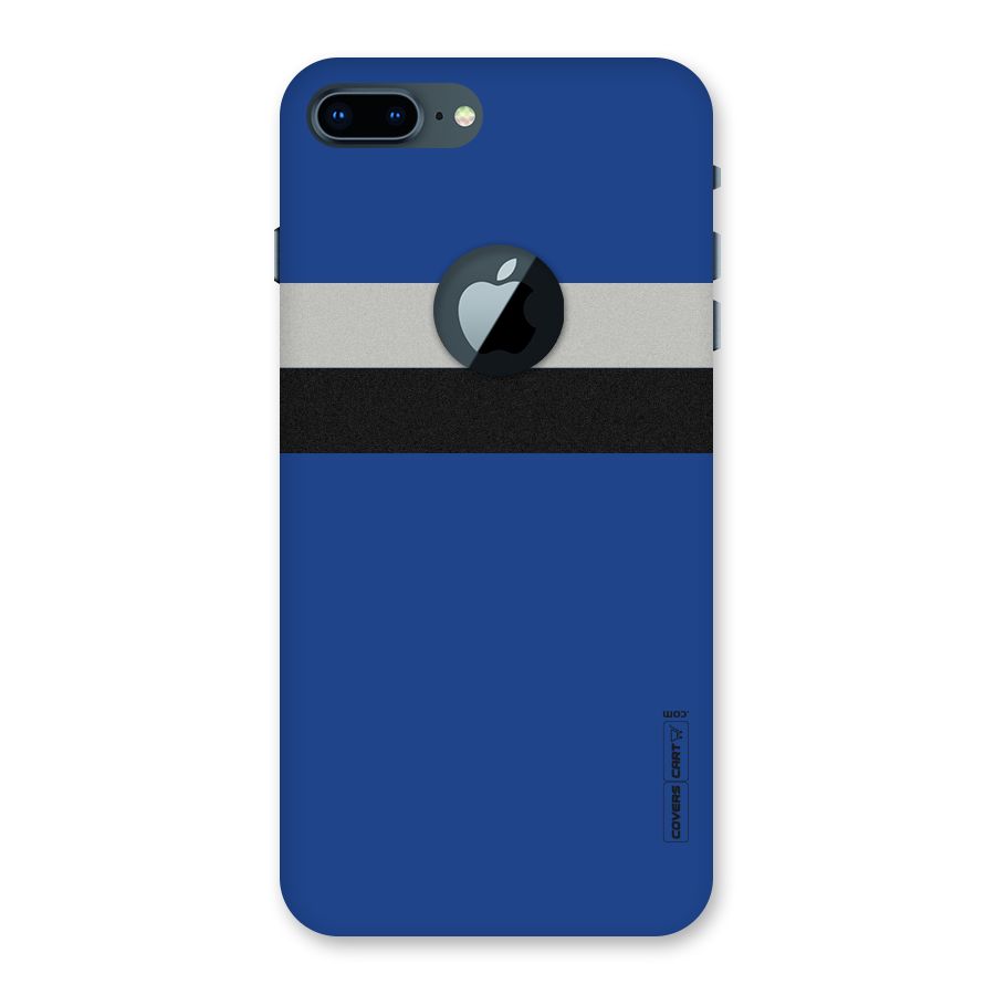Grey Black Strips Back Case for iPhone 7 Plus Logo Cut