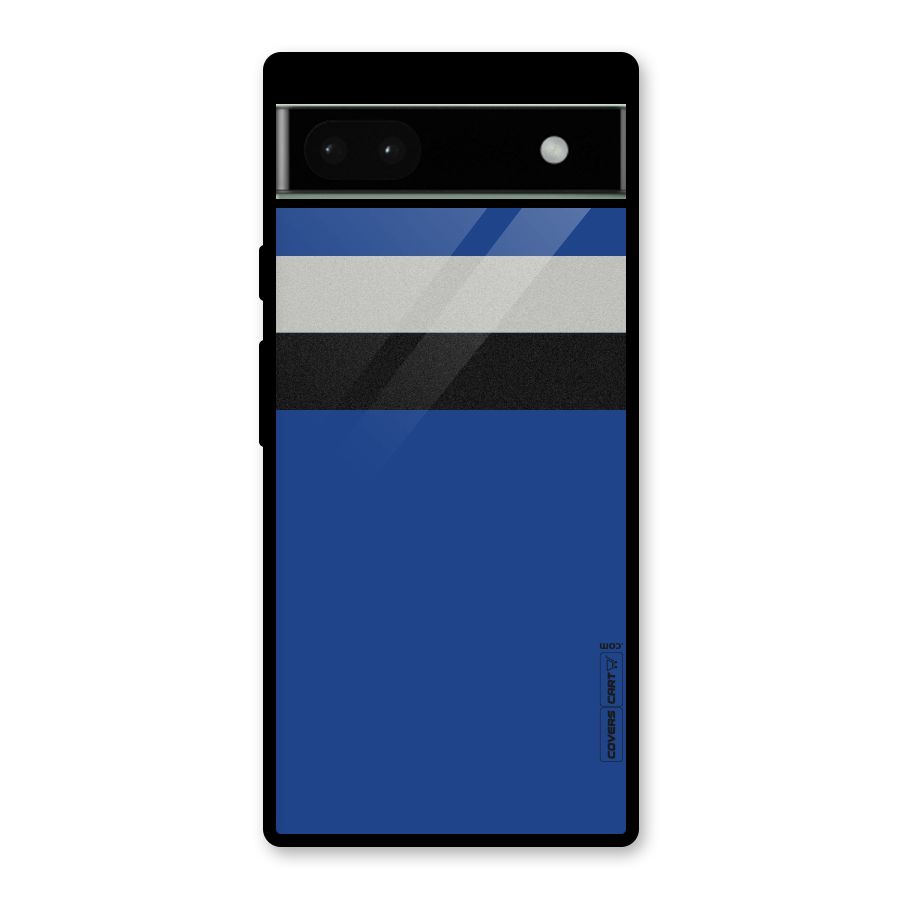 Grey Black Strips Glass Back Case for Google Pixel 6a