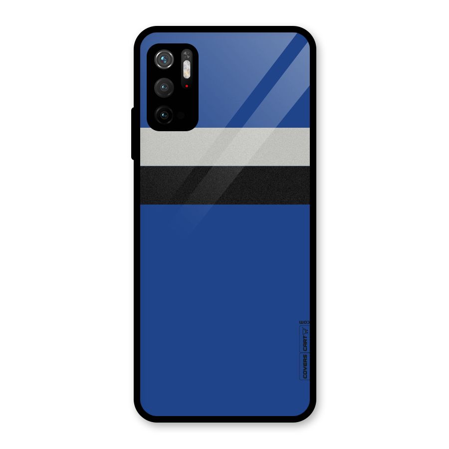 Grey Black Strips Glass Back Case for Poco M3 Pro 5G