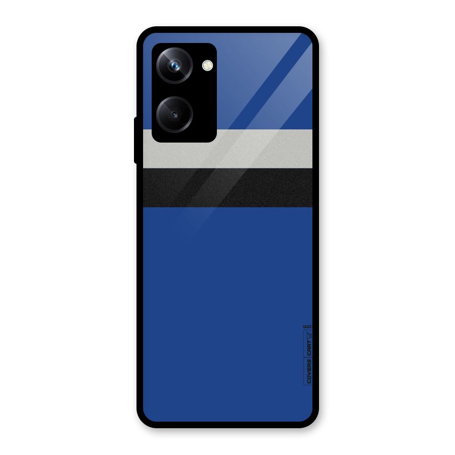 Grey Black Strips Glass Back Case for Realme 10 Pro