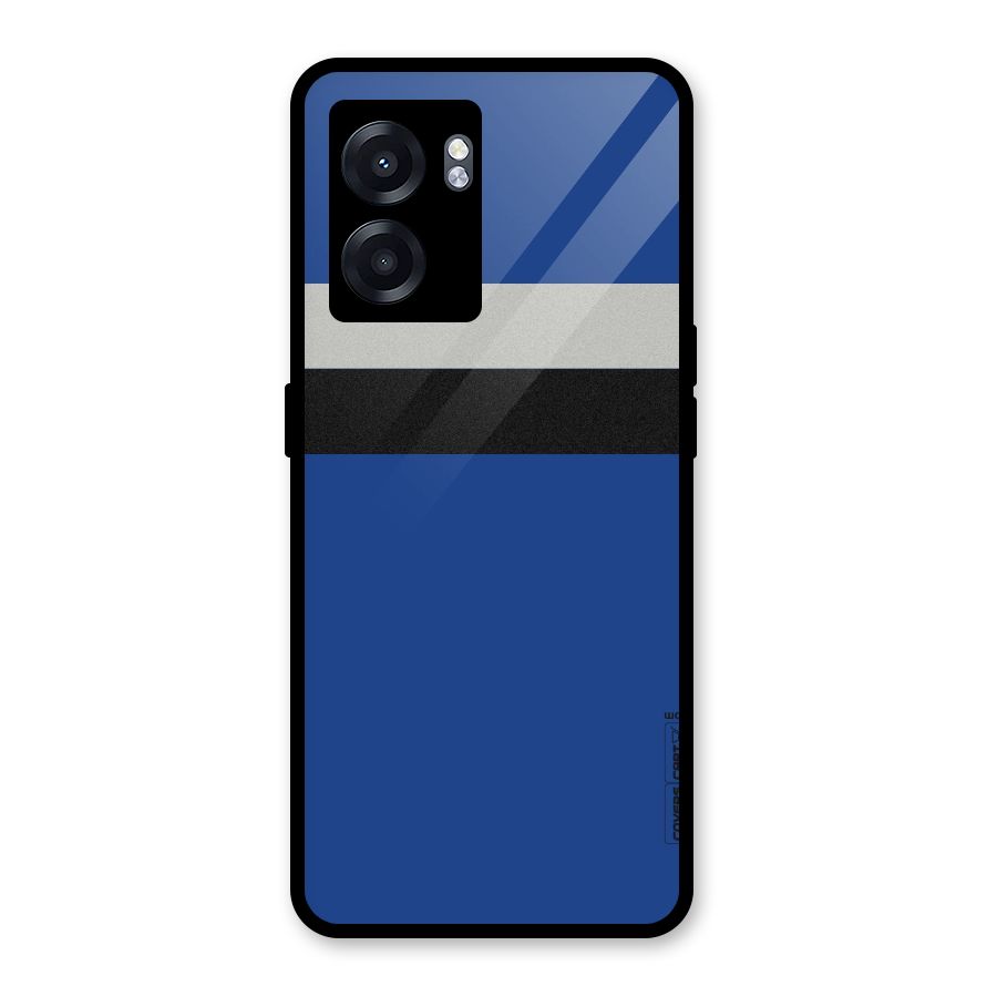 Grey Black Strips Glass Back Case for Realme Narzo 50 5G