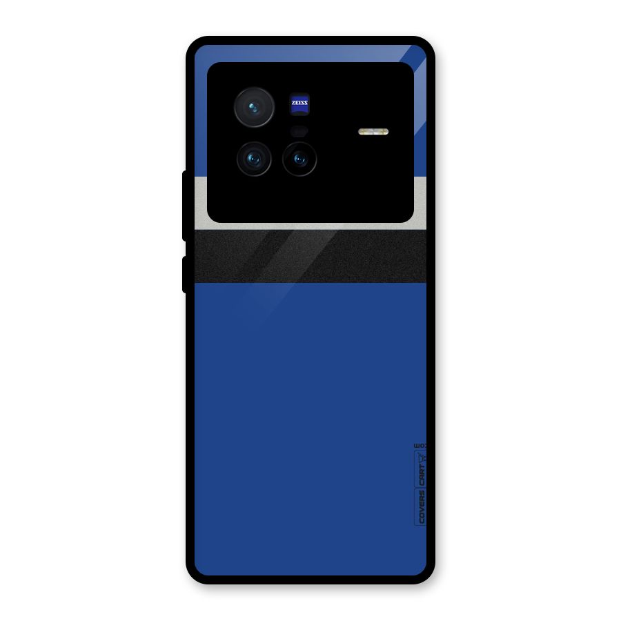 Grey Black Strips Glass Back Case for Vivo X80