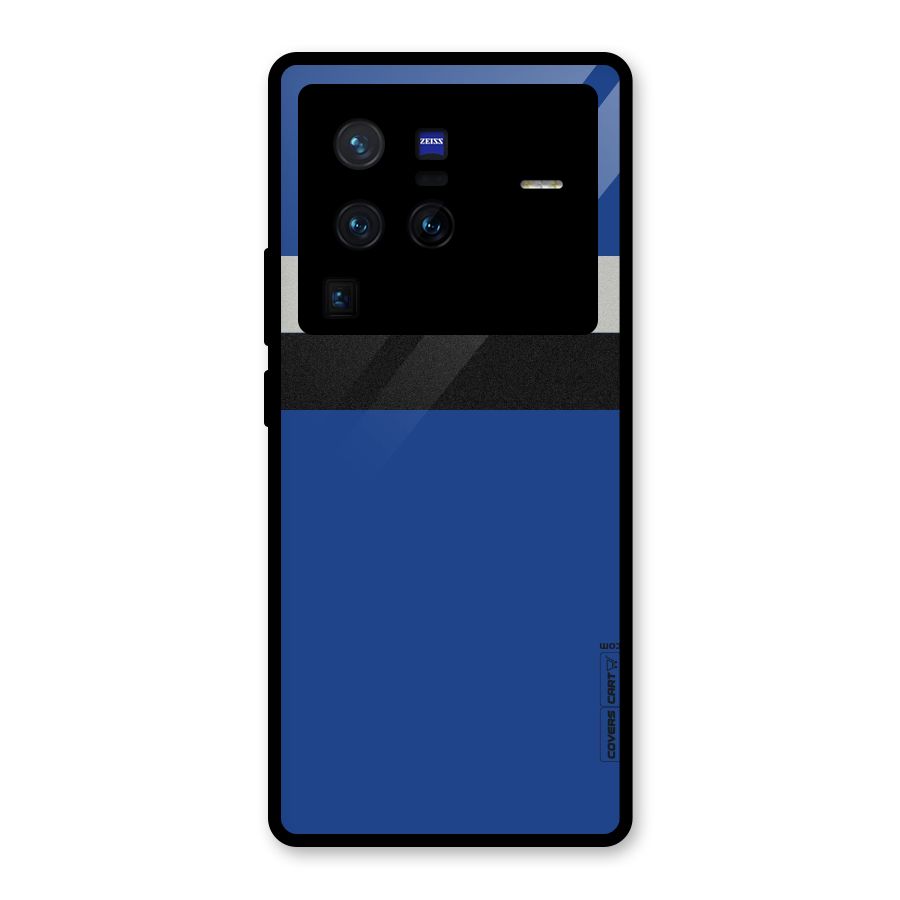 Grey Black Strips Glass Back Case for Vivo X80 Pro