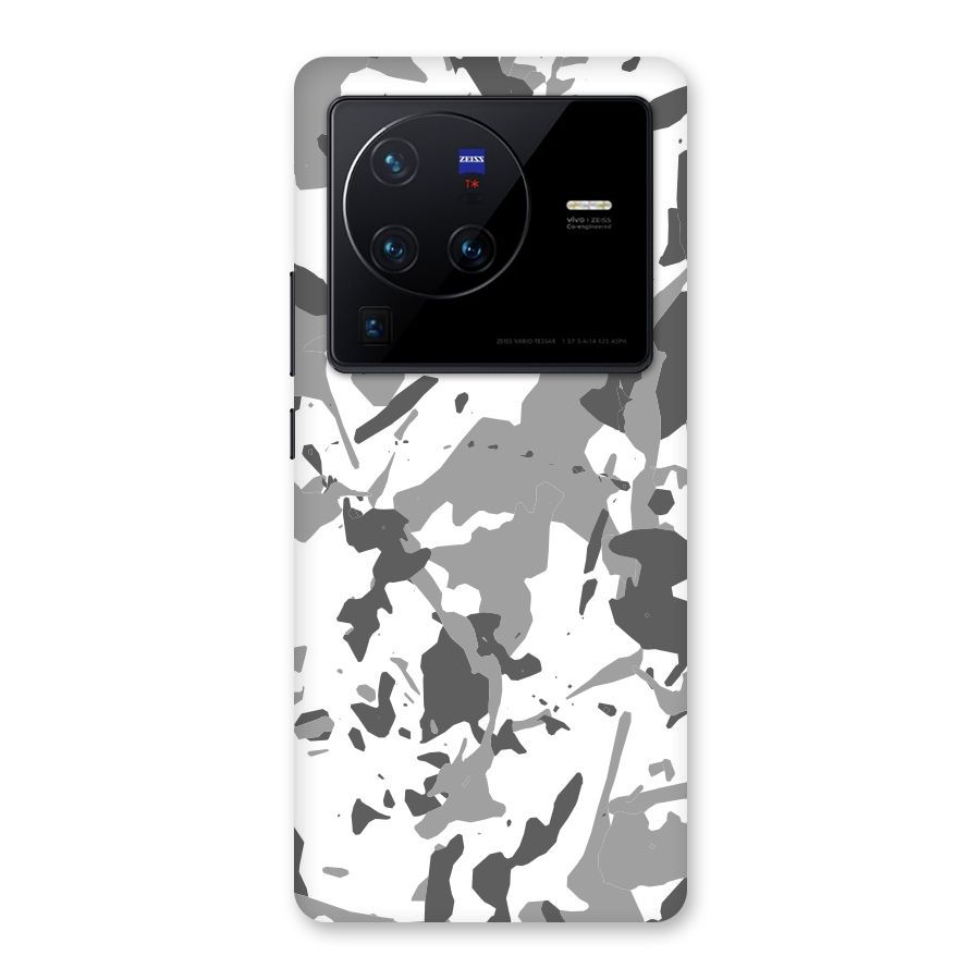 Grey Camouflage Army Back Case for Vivo X80 Pro