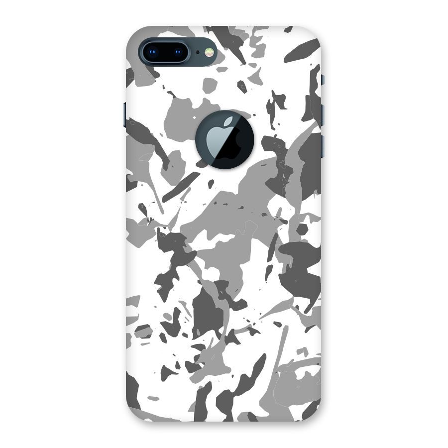 Grey Camouflage Army Back Case for iPhone 7 Plus Logo Cut