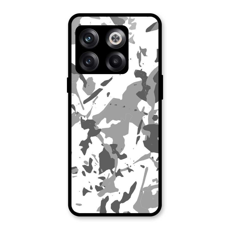 Grey Camouflage Army Glass Back Case for OnePlus 10T
