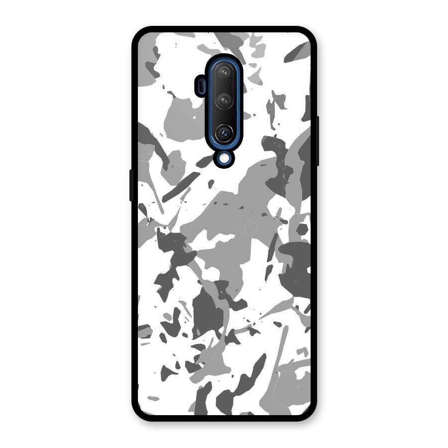 Grey Camouflage Army Glass Back Case for OnePlus 7T Pro