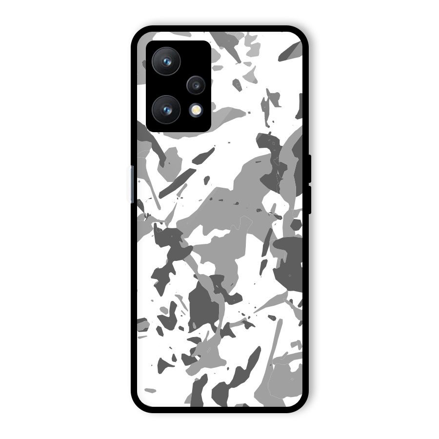 Grey Camouflage Army Glass Back Case for Realme 9 Pro 5G