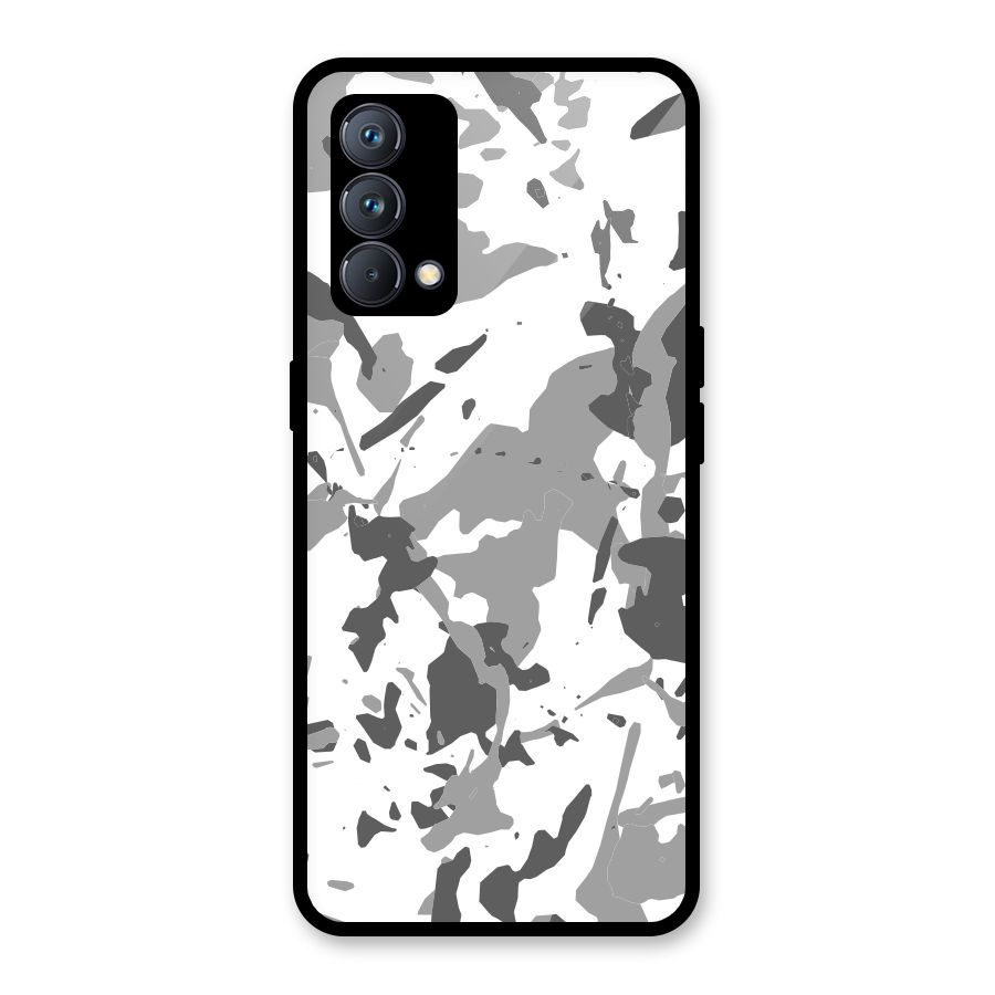 Grey Camouflage Army Glass Back Case for Realme GT Master Edition