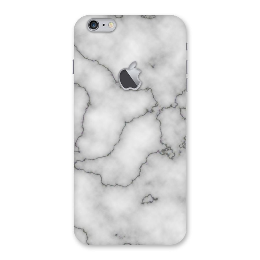 Grey Marble Back Case for iPhone 6 Plus 6S Plus Logo Cut