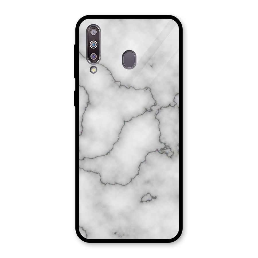 Grey Marble Glass Back Case for Galaxy M30