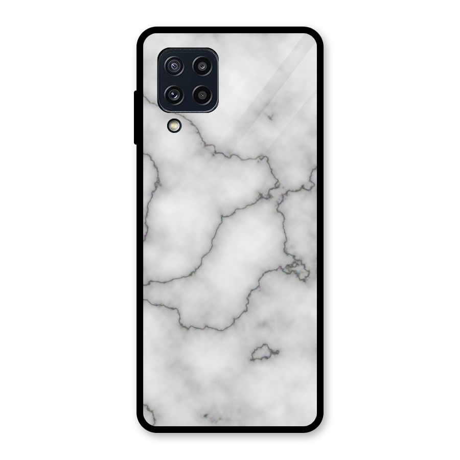 Grey Marble Glass Back Case for Galaxy M32