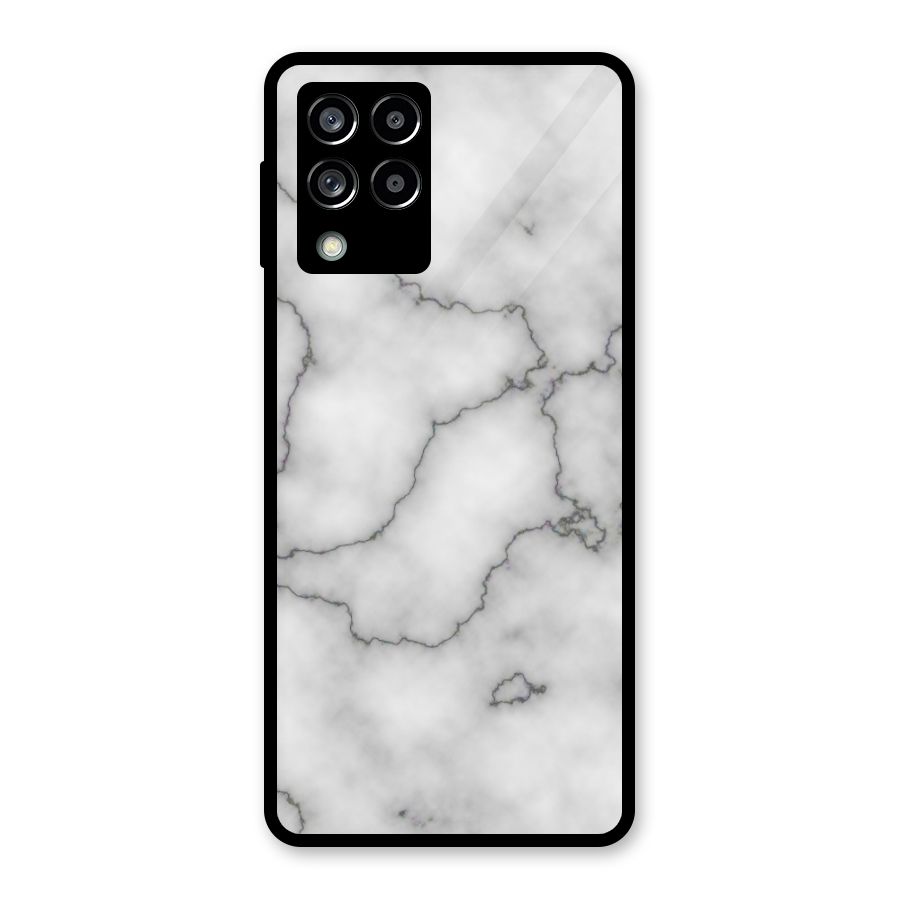 Grey Marble Glass Back Case for Galaxy M53 5G