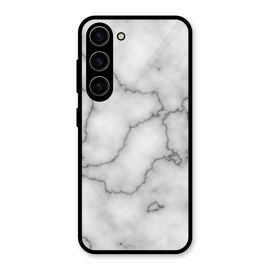 Grey Marble Glass Back Case for Galaxy S23