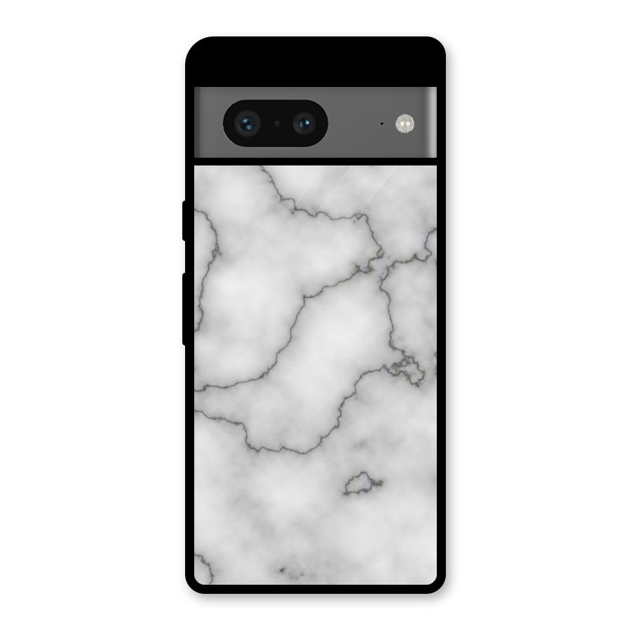 Grey Marble Glass Back Case for Google Pixel 7