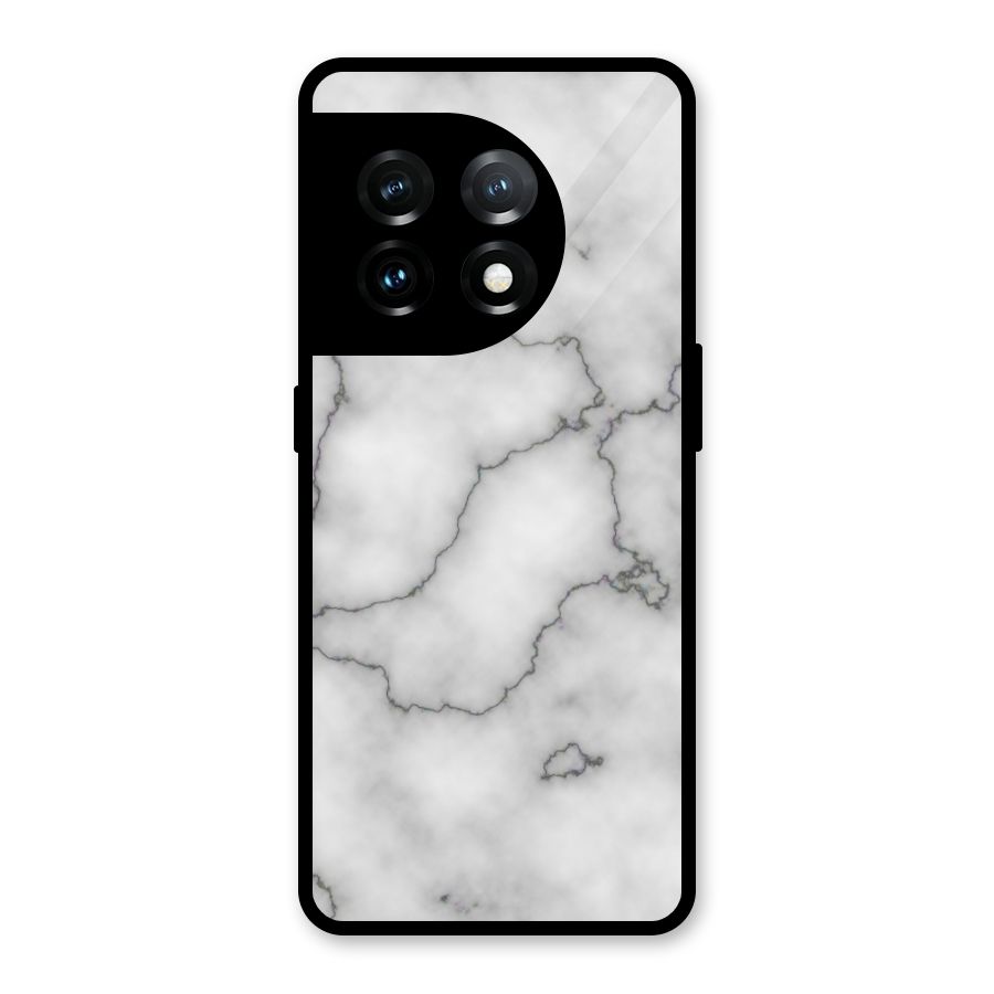 Grey Marble Glass Back Case for OnePlus 11
