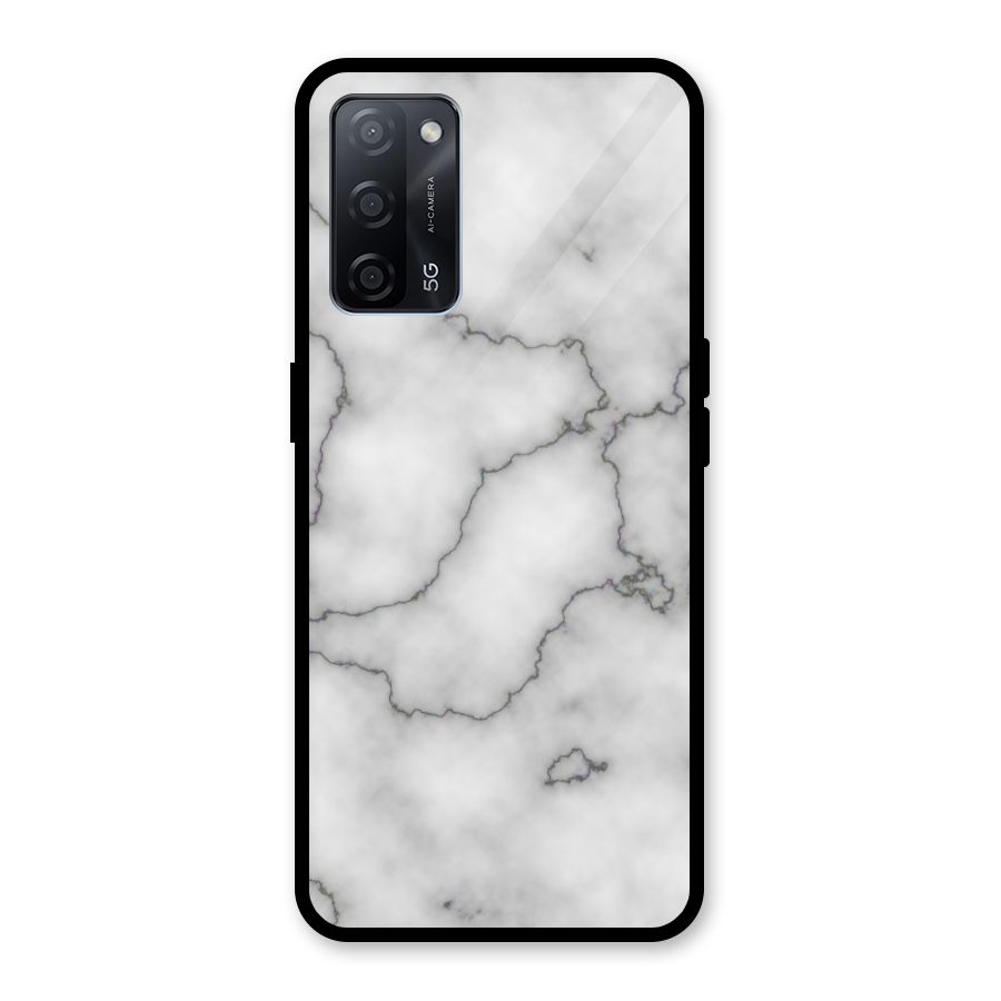 Grey Marble Glass Back Case for Oppo A53s 5G