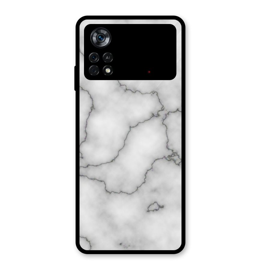 Grey Marble Glass Back Case for Poco X4 Pro 5G
