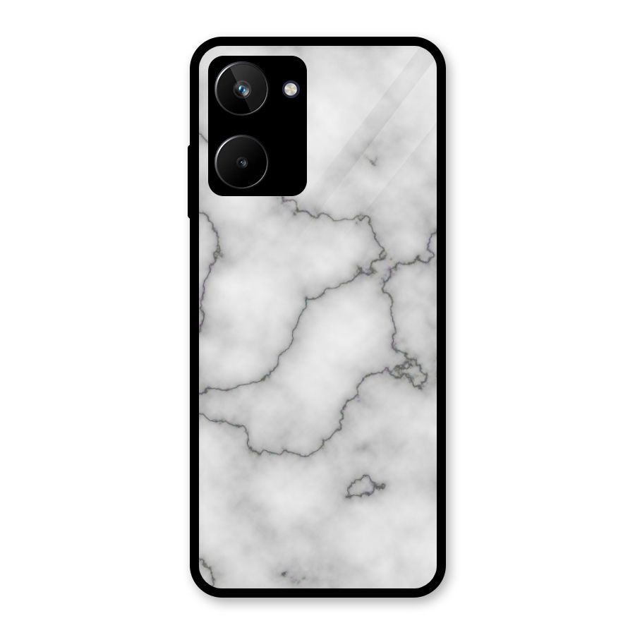 Grey Marble Glass Back Case for Realme 10