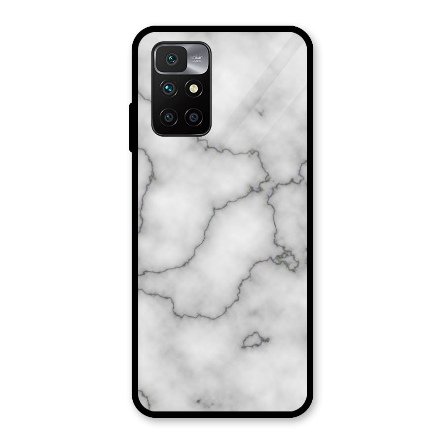 Grey Marble Glass Back Case for Redmi 10 Prime