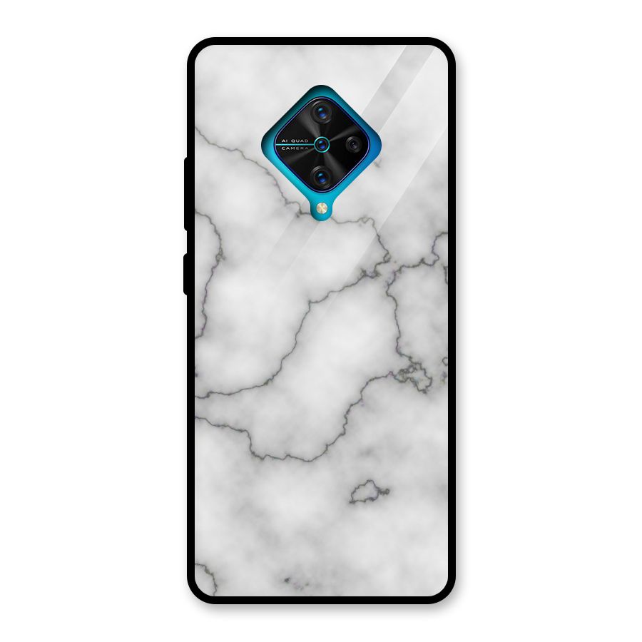 Grey Marble Glass Back Case for Vivo S1 Pro