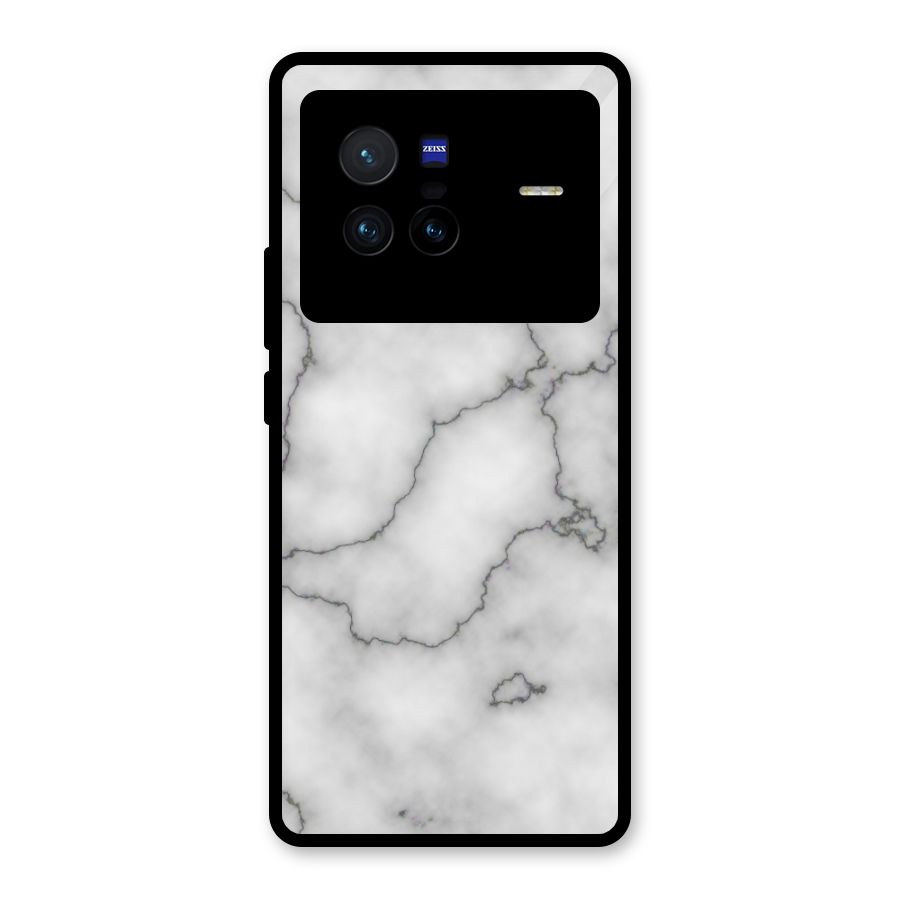 Grey Marble Glass Back Case for Vivo X80
