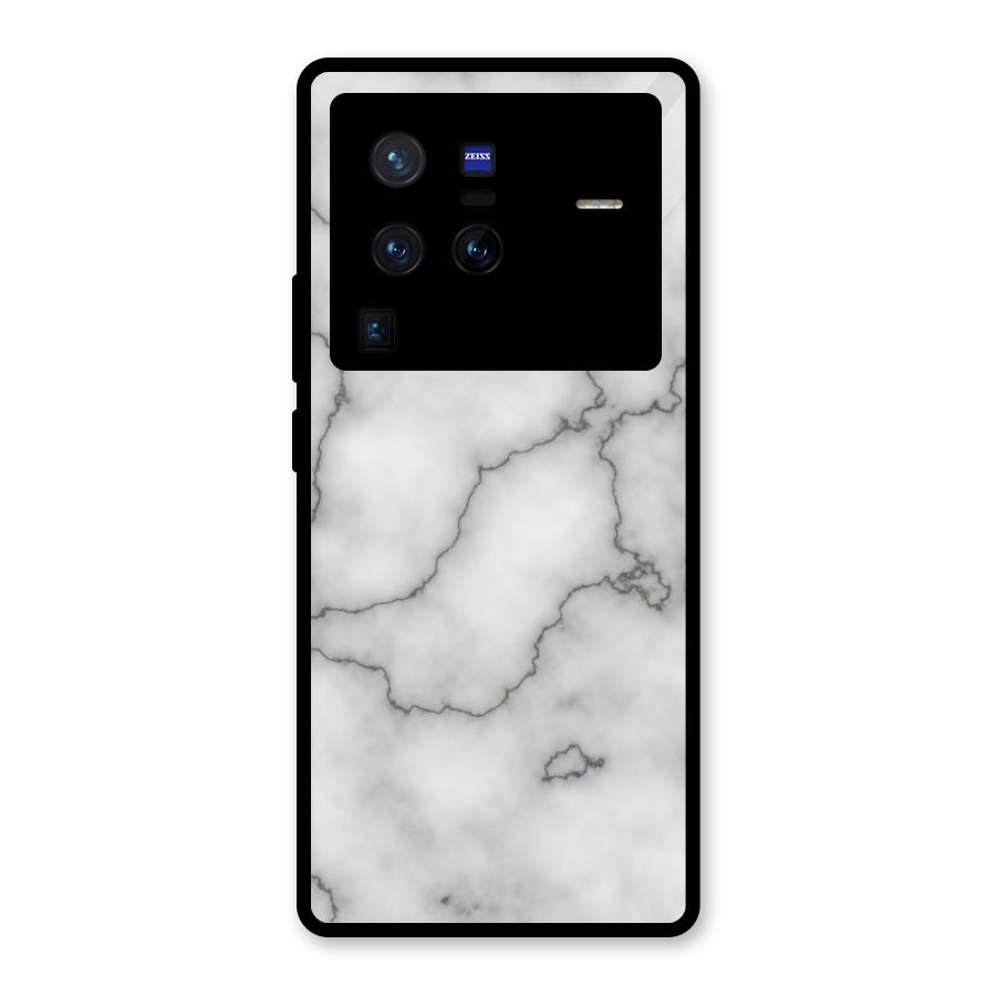 Grey Marble Glass Back Case for Vivo X80 Pro