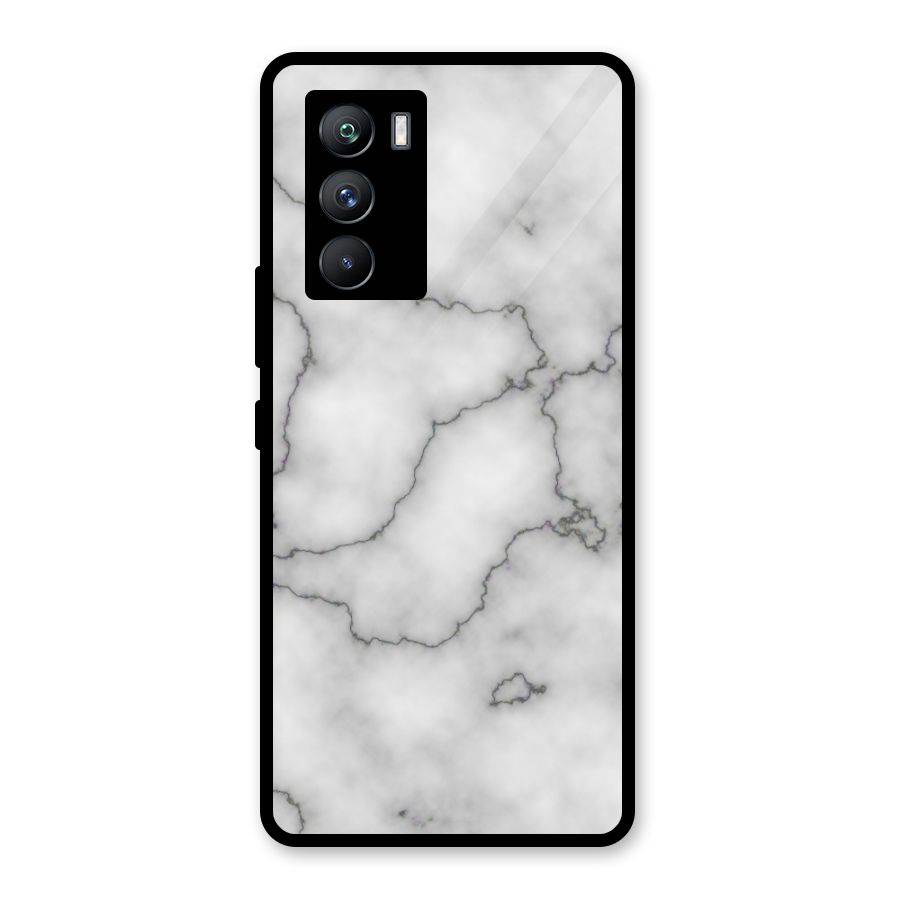 Grey Marble Glass Back Case for Vivo iQOO 9 SE