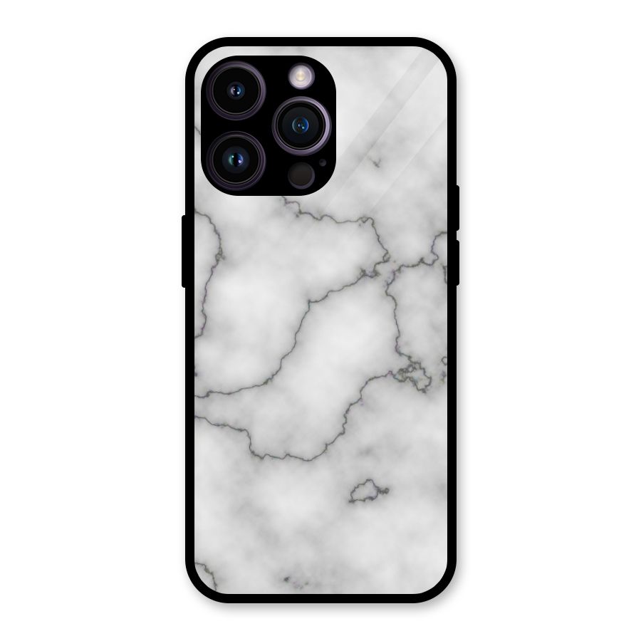 Grey Marble Glass Back Case for iPhone 14 Pro Max