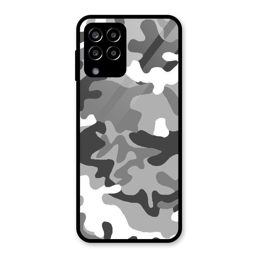 Grey Military Glass Back Case for Galaxy M33