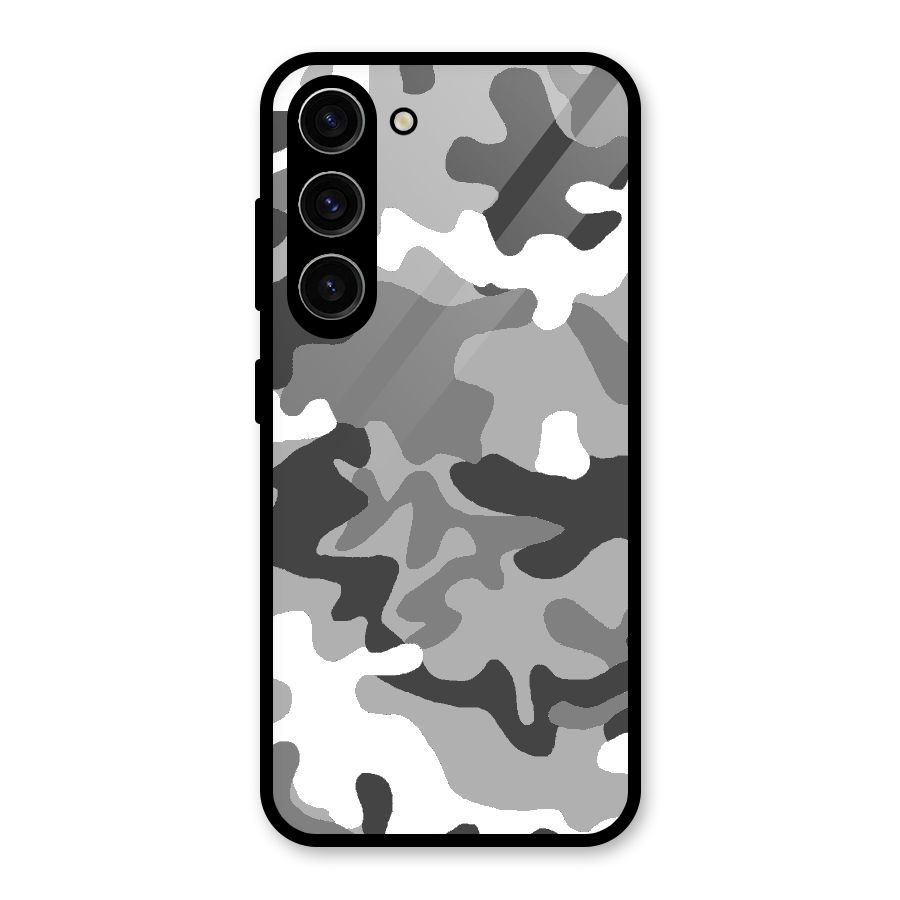 Grey Military Glass Back Case for Galaxy S23