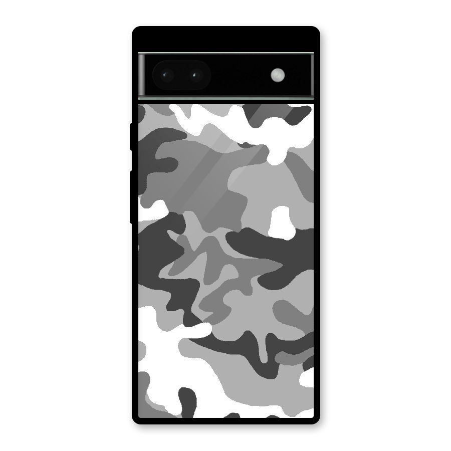 Grey Military Glass Back Case for Google Pixel 6a
